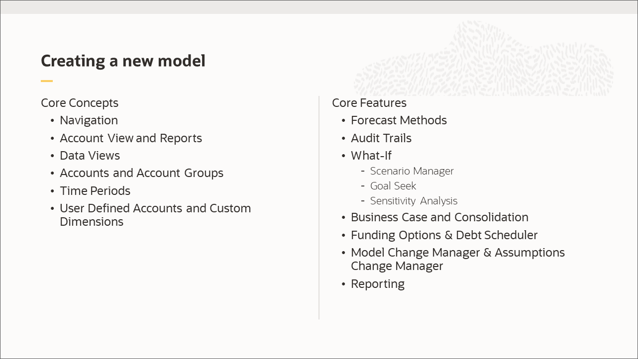 Creating a new model